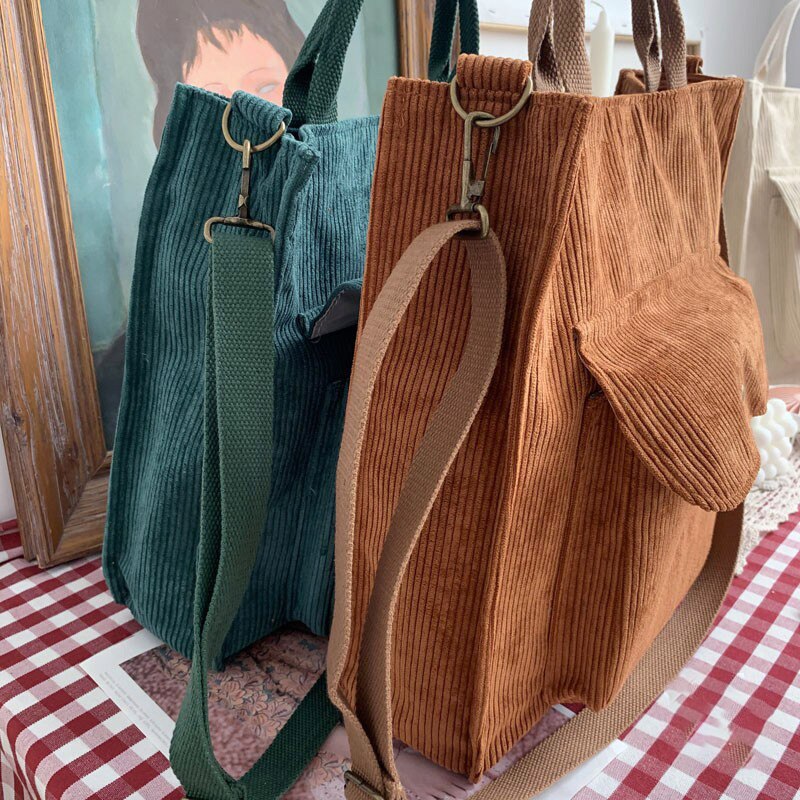 Corduroy tote bag uk sale